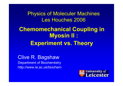 Chemomechanical Coupling in Myosin II : Experiment vs. Theory