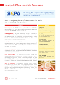 Managed SEPA e-mandate Processing