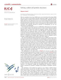 Solving coiled-coil protein structures