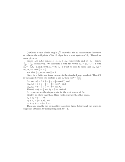 generalize my findings... (7) Given a cube of side length &radic;2, show