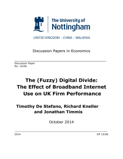 (Fuzzy) Digital Divide - The University of Nottingham