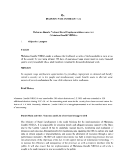 DIVISION-WISE INFORMATION Mahatma Gandhi National Rural