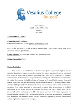 Syllabus - Vesalius College