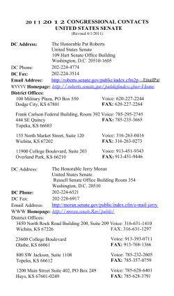 CONGRESSIONAL CONTACTS (April 2011)