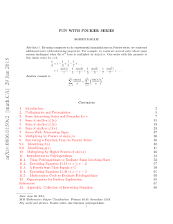 Fun With Fourier Series