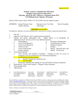 March 24, 2017 PUBLIC SAFETY COMMITTEE MEETING Douglas
