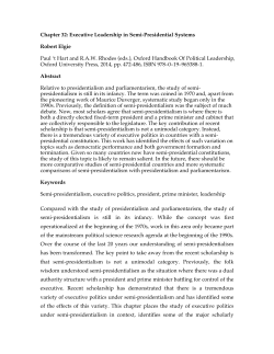 Executive Leadership in Semi-Presidential - DORAS