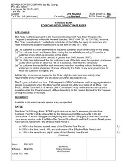 Economic Development Rate Rider