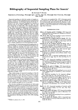 Bibliography of Sequential Sampling Plans for Insects