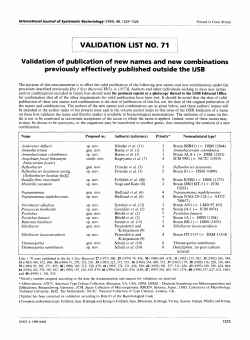 i validation list no. 71 - International Journal of Systematic and