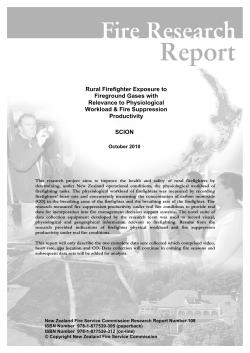 Rural Firefighter Exposure to Fireground Gases with Relevance to