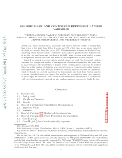Benford`s Law and Continuous Dependent Random Variables