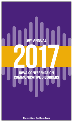 26th annual iowa conference on communicative disorders