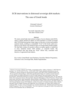 ECB interventions in distressed sovereign debt markets
