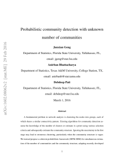 Probabilistic community detection with unknown number of