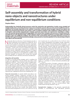 Self-assembly and transformation of hybrid nano
