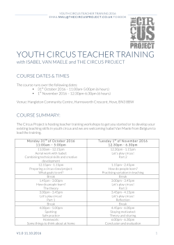 Teacher Training 2016