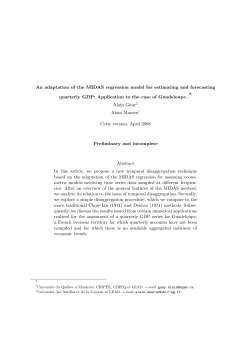 An adaptation of the MIDAS regression model for