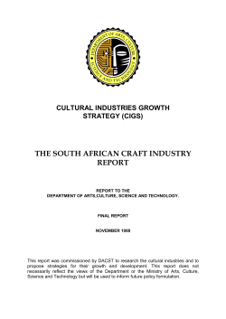 South african Craft Industry Report