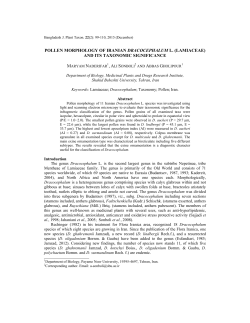POLLEN MORPHOLOGY OF IRANIAN DRACOCEPHALUM L