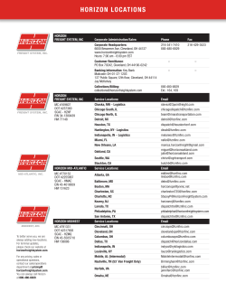 horizon locations - Horizon Freight System