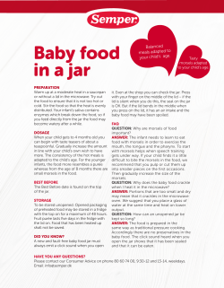 Baby food in a jar