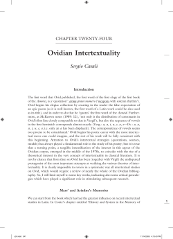 Ovidian Intertextuality - ART