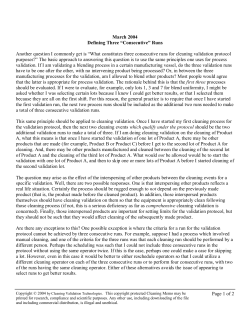 Defining Three "Consecutive" Runs