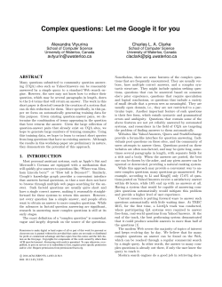 Complex questions: Let me Google it for you