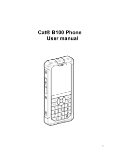 Cat&reg; B100 Phone User manual