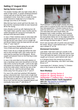 Sailing 17 August 2014