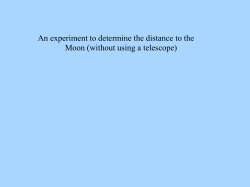 Measuring the Moon`s distance without a telescope