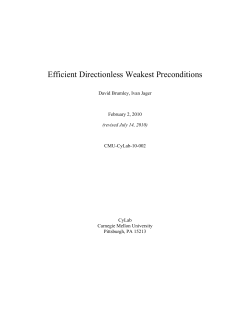 Efficient Directionless Weakest Preconditions