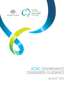 PDF ACNC governance standards guidance [PDF 554KB].