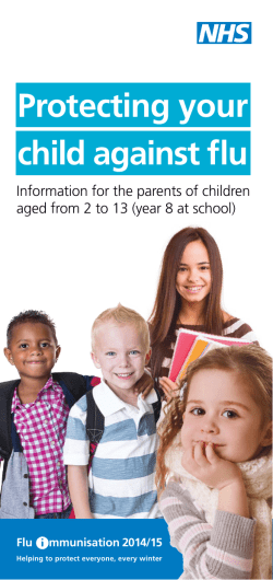 Protecting your child against flu