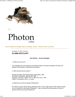 Issue 59 - UMD Physics - University of Maryland