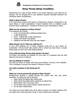 Strep Throat (Strep Tonsillitis)