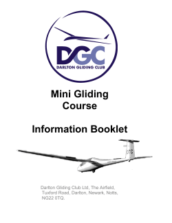 Mini Gliding Course Information Booklet