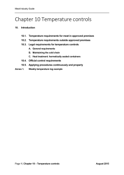 Chapter 10 Temperature controls