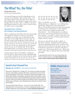 JulyAugust - Northeastern Iowa Synod