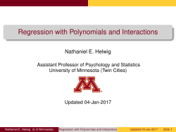 Regression with Polynomials and Interactions