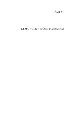 part vi dismantling the cost-plus system