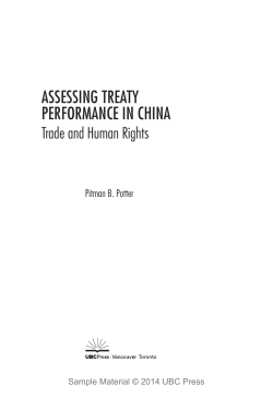 ASSESSING TREATY PERFORMANCE IN CHINA