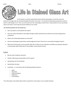 In this project, you will be exploring the history behind stained glass