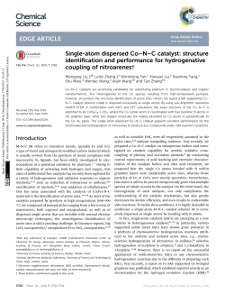 Single-atom dispersed Co&ndash;N&ndash;C catalyst: structure