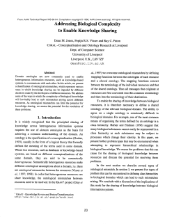 Addressing Biological Complexity to Enable Knowledge Sharing