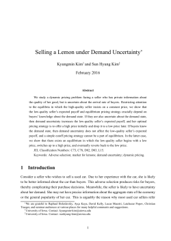 Selling a Lemon under Demand Uncertainty