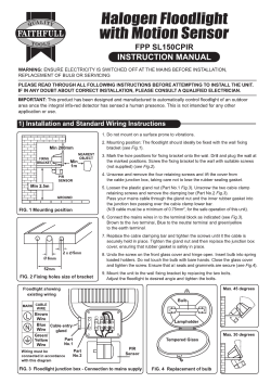 Halogen Floodlight with Motion Sensor FPP
