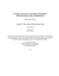 File Description - Panel Study of Income Dynamics