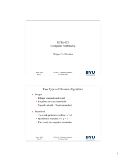 Chapter 5 Division - ECEN 621 Main Page